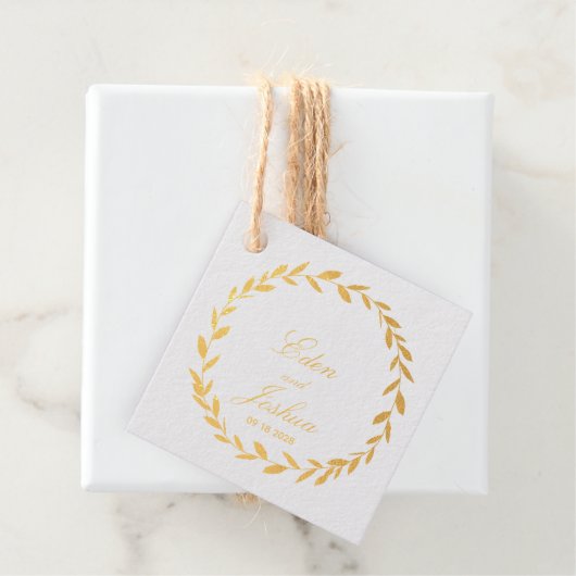 Elegantes Gold der traditionellen Olivenzweige Geschenkanhänger (Mit Box)