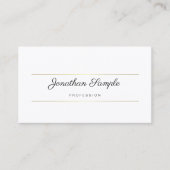 Elegantes Gold Design Moderne Handschrift Vorlage Visitenkarte (Vorderseite)