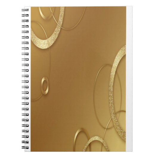 Elegantes Gold Design Spiral Notebook Notizblock (Vorderseite)