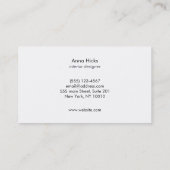 Elegantes Gold Designer Monogram Circle Logo Visitenkarte (Rückseite)