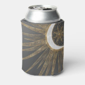 Elegantes Gold Doodles Sun Moon Mandala Design Dosenkühler (Kanne Rückseite)