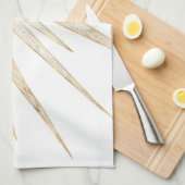 Elegantes Gold Doodles Sun Moon Mandala Design Geschirrtuch (Viertel Falte)