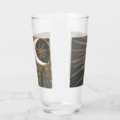 Elegantes Gold Doodles Sun Moon Mandala Design Glas (Links)