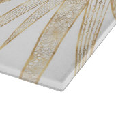 Elegantes Gold Doodles Sun Moon Mandala Design Schneidebrett (Ecke)