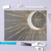 Elegantes Gold Doodles Sun Moon Mandala Design Seidenpapier (Handwerk)