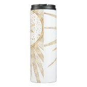 Elegantes Gold Doodles Sun Moon Mandala Design Thermosbecher (Rückseite)
