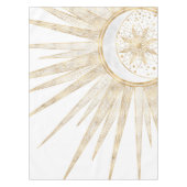 Elegantes Gold Doodles Sun Moon Mandala Design Tischdecke (Vorderseite)
