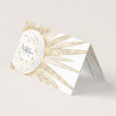 Elegantes Gold Doodles Sun Moon Mandala Design Visitenkarten (Vorderseite)