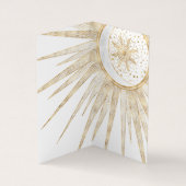 Elegantes Gold Doodles Sun Moon Mandala Design Visitenkarten (Innenseite)