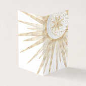 Elegantes Gold Doodles Sun Moon Mandala Design Visitenkarten (Vorderseite)