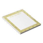 Elegantes Gold Dot Pattern Glam Personalisiert Notizblock (angewinkelt)