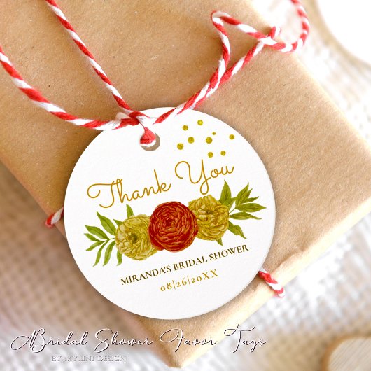 Elegantes Gold Dots Brautparty Geschenkanhänger
