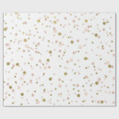 Elegantes Gold Dots Valentine's Day Wrapping Paper Geschenkpapier (Flach)