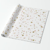 Elegantes Gold Dots Valentine's Day Wrapping Paper Geschenkpapier (Ungerollt)