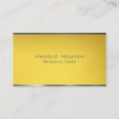 Elegantes Gold & Dunkelgrau-Metall Visitenkarte (Vorderseite)