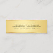 Elegantes Gold Einfache Berufliche Vorlage Moderne Mini Visitenkarte (Rückseite)