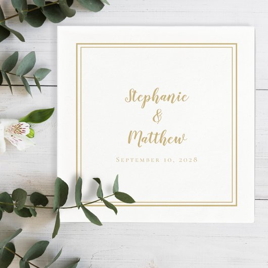 Elegantes Gold Einfache Moderne Minimalistische Ho Serviette