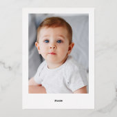 Elegantes Gold erster Kommunalfolie Folieneinladung (Rückseite)