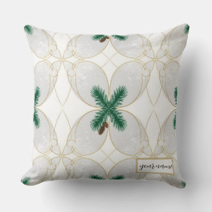 Elegantes Gold-Eukalyptus-Feiertagskissen – MerryM Kissen