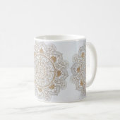 Elegantes Gold Eye Sun Moon Mandala Design Kaffeetasse (VorderseiteRechts)