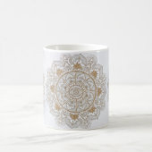 Elegantes Gold Eye Sun Moon Mandala Design Kaffeetasse (Mittel)