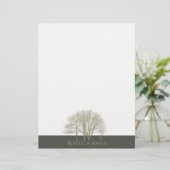 ELEGANTES GOLD FALL AUTUMN BAUM MONOGRAM (Stehend Vorderseite)