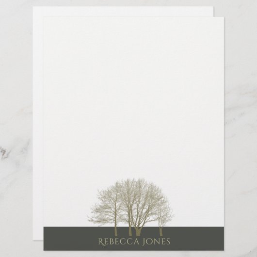 ELEGANTES GOLD FALL AUTUMN BAUM MONOGRAM (Vorne/Hinten)