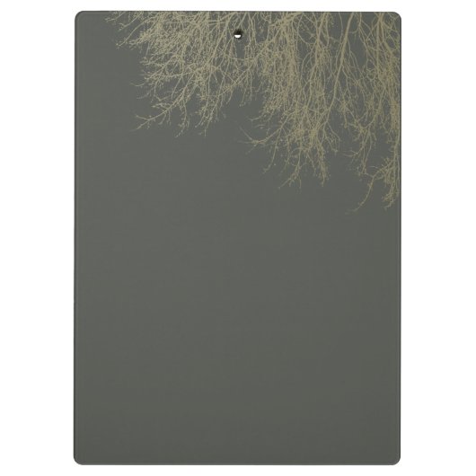 ELEGANTES GOLD FALL AUTUMN BAUM MONOGRAM KLEMMBRETT (Rückseite)