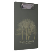 ELEGANTES GOLD FALL AUTUMN BAUM MONOGRAM KLEMMBRETT (Rechts)