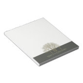 ELEGANTES GOLD FALL AUTUMN BAUM MONOGRAM NOTIZBLOCK (angewinkelt)