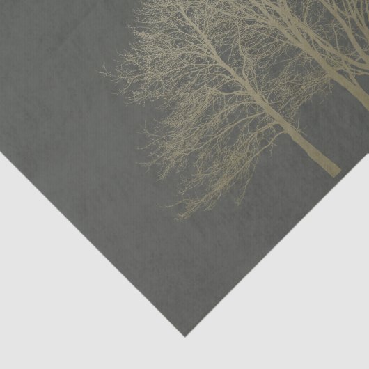 ELEGANTES GOLD FALL AUTUMN BAUM MONOGRAM SEIDENPAPIER (Ausschnitt)