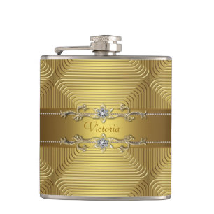 Elegantes Gold Flachmann