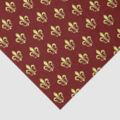 Elegantes Gold Fleurs de lys Dark Red Tissue Paper Seidenpapier (Ausschnitt)