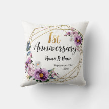 Elegantes Gold Floral 1. Hochzeitsjubiläum