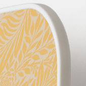 Elegantes Gold Floral Botanisches Monogramm Pickleball Schläger (Linke Seite)