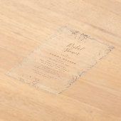 Elegantes Gold Floral Brautparty Acryleinladungen (Ablage )