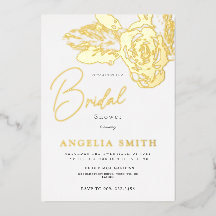 Elegantes Gold Floral Brautparty