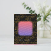 Elegantes Gold Floral Design Foto Postkarte (Stehend Vorderseite)