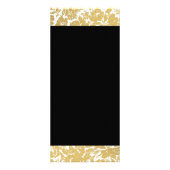Elegantes Gold Floral Design mit feinem Schwarz Werbekarte (Hinten)