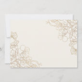 Elegantes Gold Floral Foto 90. Geburtstag Einladung (Rückseite)