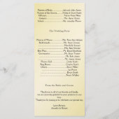 Elegantes Gold Floral Gay Wedding Programm (Rückseite)