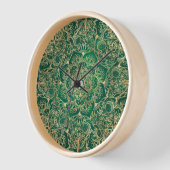 Elegantes Gold Floral Mandala Green Design Uhr (Winkel)