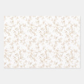 Elegantes Gold Floral Muster Geschenkpapier Set (Vorderseite 3)
