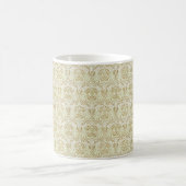Elegantes Gold Floral Muster Kaffeetasse (Mittel)