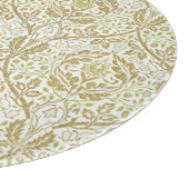 Elegantes Gold Floral Muster Schneidebrett (Ecke)