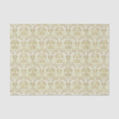 Elegantes Gold Floral Muster Seidenpapier (Vorderseite)