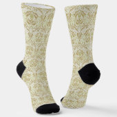 Elegantes Gold Floral Muster Socken (Gewinkelt)