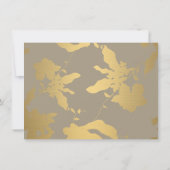 Elegantes Gold Floral Muster Tan Geschenkgutschein (Rückseite)