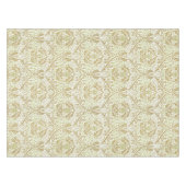 Elegantes Gold Floral Muster Tischdecke (Vorderseite (Horizontal))
