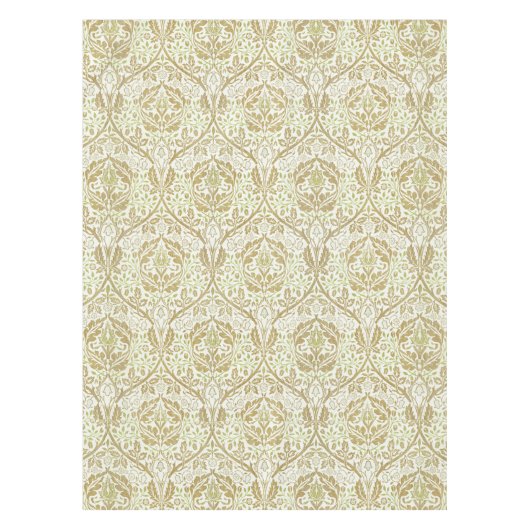 Elegantes Gold Floral Muster Tischdecke (Vorderseite)